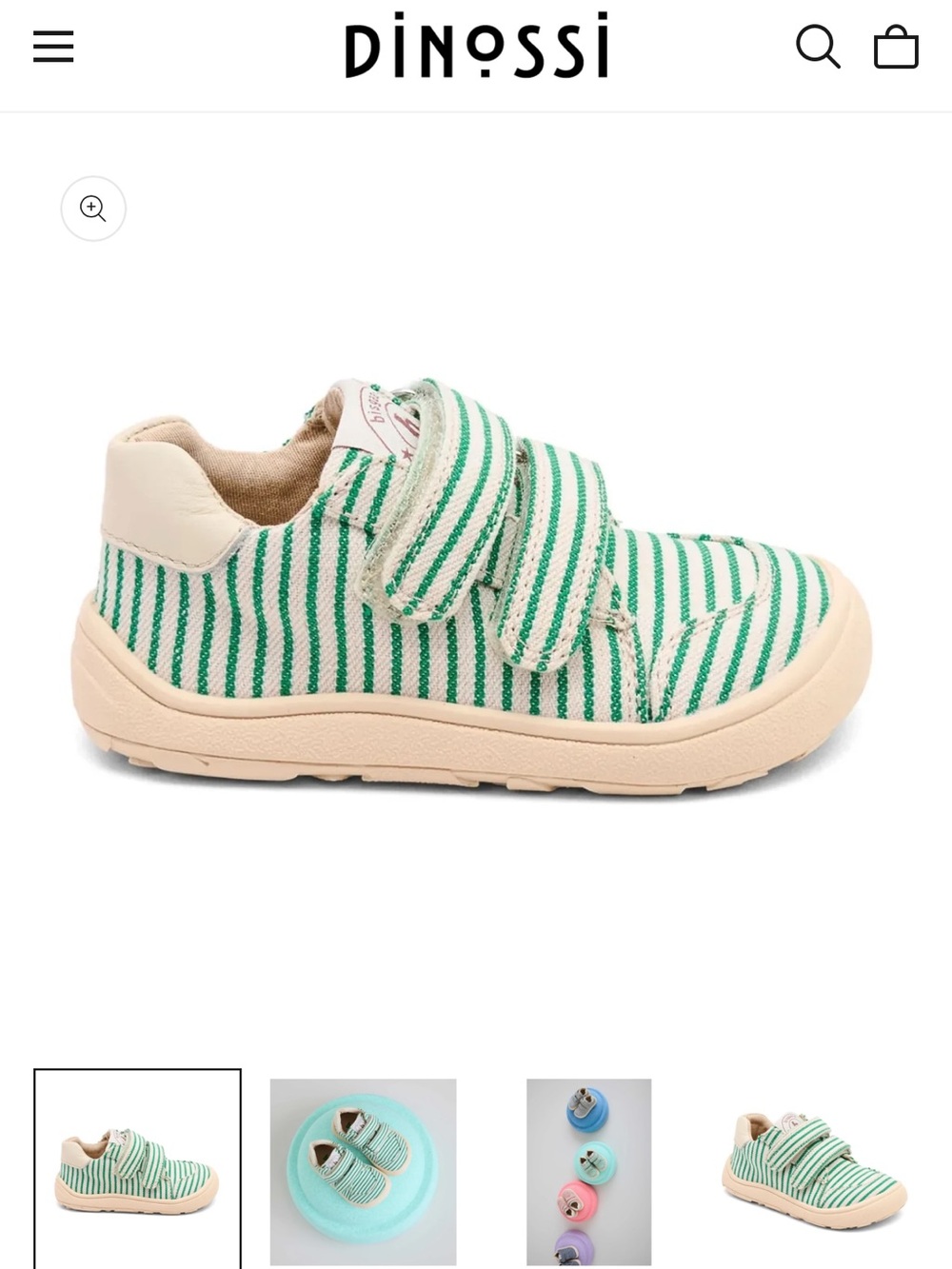 Bisgaard Striped Green Toddler Sneakers EU23 U.S.6.5
